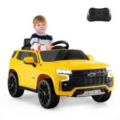 Costway 12V Kids Ride On Car Chevrolet Tahoe Electric Truck SUV Remote W/ Light & Music -Kiddie Kingdom Store GUEST c438994a dec1 4cd4 9544 217526776e62