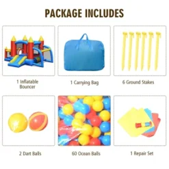 Costway Inflatable Bounce House Slide Jumping Castle Soccer Goal Ball Pit Without Blower -Kiddie Kingdom Store GUEST c4cc596a e996 47dd a245 dcee4964fbc5