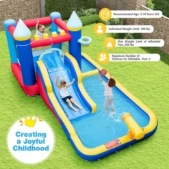 Costway 6-in-1 Inflatable Water Castle Kids Bouncer With 50 Ocean Balls & 735W Blower 14 Costway 6-in-1 Inflatable Water Castle Kids Bouncer With 50 Ocean Balls & 735W Blower -Kiddie Kingdom Store GUEST c4d50d34 0f24 41bd 9e29 006e650c1650