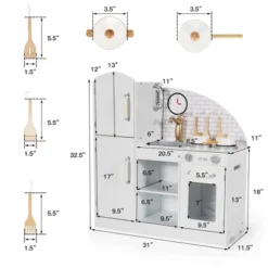 Costway Kids Kitchen Playset Pretend Play Cooking Set W/Vivid Faucet & Telephone 13 Costway Kids Kitchen Playset Pretend Play Cooking Set W/Vivid Faucet & Telephone -Kiddie Kingdom Store GUEST c50a84cd 956a 436c 84b5 8fb2cce0bd42