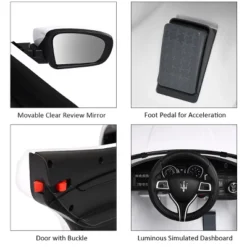 Costway 12V Maserati Licensed Kids Ride On Car W/ RC Remote Control Led Lights MP3 BluePinkWhite -Kiddie Kingdom Store GUEST c62b1a13 676a 4b8e 9acd 53109bae25a3