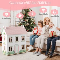 Costway Kids Wooden Dollhouse With Double-Sided Roofs & Openable Doors Rich Furniture 15 Costway Kids Wooden Dollhouse With Double-Sided Roofs & Openable Doors Rich Furniture -Kiddie Kingdom Store GUEST c6afabfd 89f6 4a59 a37c 45d28395c4f6