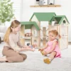 Costway Wooden Corner Dollhouse Playset With 36 Pieces Of Furniture And Accessories 2 Costway Wooden Corner Dollhouse Playset With 36 Pieces Of Furniture And Accessories -Kiddie Kingdom Store GUEST c6f1b6f1 14d6 43dc 8c29 a3d2ea852e5c