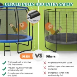 Costway 10FT Recreational Trampoline W/ Basketball Hoop Safety Enclosure Net Ladder 14 Costway 10FT Recreational Trampoline W/ Basketball Hoop Safety Enclosure Net Ladder -Kiddie Kingdom Store GUEST c707dc74 3c2f 44e1 adb0 9125ff3f0ee9