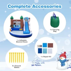 Costway 6-in-1 Winter Theme Snowman Inflatable Castle Kids Bounce House Without Blower -Kiddie Kingdom Store GUEST c85def12 4999 493d 803a 66485642b604