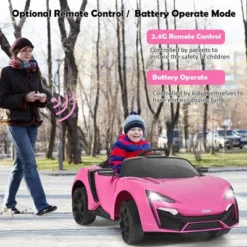 Costway 12V Kids Ride On Car 2.4G RC Electric Vehicle W/ Lights MP3 Openable Doors WhiteBlack RedPink -Kiddie Kingdom Store GUEST c8ac427f 7e6c 441b b80a 5cca1022c7d4