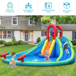 Costway Inflatable Bounce House Kids Water Splash Pool Dual Slides Climbing Wall Without Blower 14 Costway Inflatable Bounce House Kids Water Splash Pool Dual Slides Climbing Wall Without Blower -Kiddie Kingdom Store GUEST c8aefae6 2e5c 4aa0 8745 59e4bf64e341