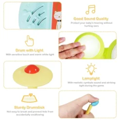 Costway 3 In 1 Musical Instruments Electronic Piano Xylophone Drum Set Learning Toys -Kiddie Kingdom Store GUEST c8e82f62 a6b7 433a 8386 fcd5bc045336