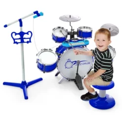 Costway Jazz Drum Set For Toddler Kids Educational Toy W/Keyboard Cymbal Microphone -Kiddie Kingdom Store GUEST c92f3c24 8fba 4335 b37f 052635e2e2ee