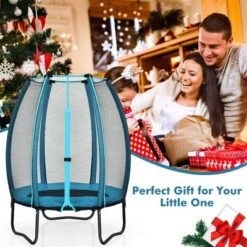 Costway 4ft Kids Trampoline Recreational Bounce Jumper W/Enclosure Net Outdoor Indoor -Kiddie Kingdom Store GUEST ca523e1e 5853 41cb 86a4 c304f23d93b4