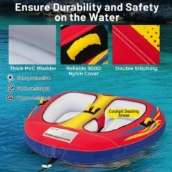 Costway Towable Tube For Boating 1 Or 2 Person Inflatable Boat Tube For Youth & Adult -Kiddie Kingdom Store GUEST cac4ff09 5442 4fe0 91ac 40a184562a65