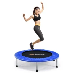 Costway 38'' Mini Folding Trampoline Portable Recreational Fitness Rebounder PinkBlue -Kiddie Kingdom Store GUEST cb8abb90 9fc2 4ed0 abce 04ed7f163e43