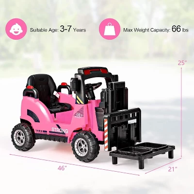 Costway Ride On Forklift 12V Kids Electric Vehicle Construction Truck With Remote Control 2 Speeds Music USB MP3 Lights 7 Costway Ride On Forklift 12V Kids Electric Vehicle Construction Truck With Remote Control 2 Speeds Music USB MP3 Lights - Image 5