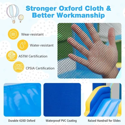 Costway 6-in-1 Inflatable Water Castle Kids Bouncer With 50 Ocean Balls & 735W Blower 8 Costway 6-in-1 Inflatable Water Castle Kids Bouncer With 50 Ocean Balls & 735W Blower - Image 6