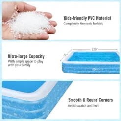 Costway Inflatable Swimming Pool 120'' X 72'' X 22'' Full-Sized Family Swimming Pool -Kiddie Kingdom Store GUEST ccfe7dad dd39 4b1f a76e 2cacdc31b8dc