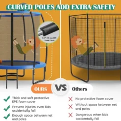 Costway 8 FT Recreational Trampoline W/ Basketball Hoop Safety Enclosure Net Ladder 13 Costway 8 FT Recreational Trampoline W/ Basketball Hoop Safety Enclosure Net Ladder -Kiddie Kingdom Store GUEST cd7bacfa 6113 4190 84fd ed5b2639488e