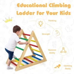 Costway Climbing Triangle Ladder, Wooden Triangle Climber, Educational Triangle Climber -Kiddie Kingdom Store GUEST ce0c5621 31ff 4725 b596 bb6388719ce5