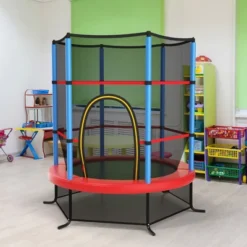 Costway 55" Kids Trampoline Bouncing Jumping Mat Recreational Trampoline W/Enclosure Net -Kiddie Kingdom Store GUEST ce1d240f ff81 4d07 8f8b b3cbec249bd8