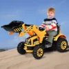 Costway 12V Battery Powered Kids Ride On Excavator Truck W/ Front Loader Digger Yellow -Kiddie Kingdom Store GUEST cf82ce26 3cf6 43fd 9f90 cefb1ffbcd32