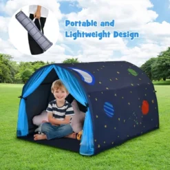 Costway Kids Bed Tent Play Tent Portable Playhouse Twin Sleeping W/Carry Bag Pink/Purple/Blue -Kiddie Kingdom Store GUEST cfe5c2aa 44e0 43cf ba61 650e20593bbc