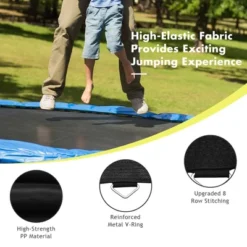 Costway Replacement Trampoline Mat Jumping Mat Fits 8/10/12/14/15/16ft Frame W/ V-Hooks -Kiddie Kingdom Store GUEST cffdf61b 1b94 466f 8a41 748c3144820b