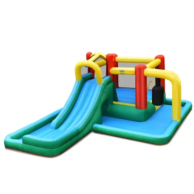Costway Slide Water Park Climbing Bouncer Pendulum Tunnel Game Without Blower 4 Costway Slide Water Park Climbing Bouncer Pendulum Tunnel Game Without Blower - Image 2