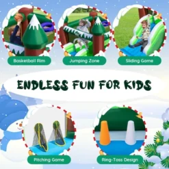 Costway 6-in-1 Winter Themed Snowman Inflatable Castle Kids Jumping House With 735W Blower -Kiddie Kingdom Store GUEST d0e02baa a504 4f78 b7f1 243995058cce