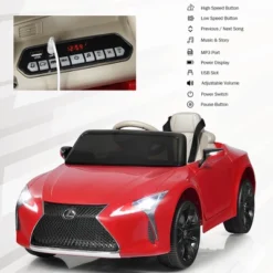 Costway 12V Kids Ride On Car Lexus LC500 Licensed Remote Control Electric Vehicle Red -Kiddie Kingdom Store GUEST d29bdac3 814d 453d 9f30 5314999c464c