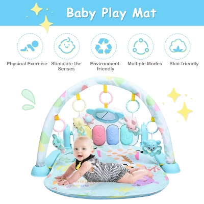 3 In 1 Baby And Toddler Learning Toys Fitness Music And Lights Fun Piano Activity Center Blue 6 3 In 1 Baby And Toddler Learning Toys Fitness Music And Lights Fun Piano Activity Center Blue - Image 5