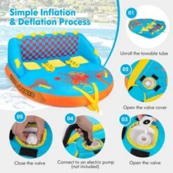 Costway Towable Tube For Boating 3 Riders With Front & Back Tow Points For Towing Rider 19 Costway Towable Tube For Boating 3 Riders With Front & Back Tow Points For Towing Rider -Kiddie Kingdom Store GUEST d2ec626a 4853 41c8 aa57 c98a0f9c0e51