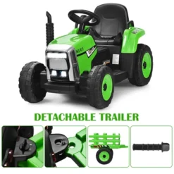 Costway 12V Kids Ride On Tractor With Trailer Ground Loader W/ RC & Lights RedPinkGreen 20 Costway 12V Kids Ride On Tractor With Trailer Ground Loader W/ RC & Lights RedPinkGreen -Kiddie Kingdom Store GUEST d2f6f584 1b18 409b a443 075365dfb44e