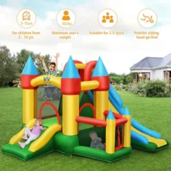 Costway Kids Inflatable Bounce House Jumping Dual Slide Bouncer Castle W/ 780W Blower 15 Costway Kids Inflatable Bounce House Jumping Dual Slide Bouncer Castle W/ 780W Blower -Kiddie Kingdom Store GUEST d37670b7 5306 4620 9701 00ebdf2f5bab