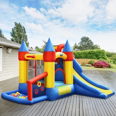 Costway Inflatable Bounce House Slide Bouncer Kids Castle Jumper W/ Balls & 780W Blower 4 Costway Inflatable Bounce House Slide Bouncer Kids Castle Jumper W/ Balls & 780W Blower - Image 2