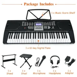 Costway Sonart 61-Key Electronic Keyboard Piano Starter Set Toy W/Stand Bench Headphones 17 Costway Sonart 61-Key Electronic Keyboard Piano Starter Set Toy W/Stand Bench Headphones -Kiddie Kingdom Store GUEST d4c62342 70d1 49a6 a22c 416a7bc46a9f