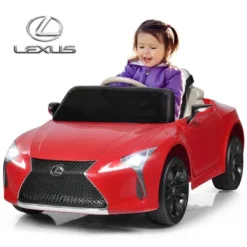 Costway 12V Kids Ride On Car Lexus LC500 Licensed Remote Control Electric Vehicle Red