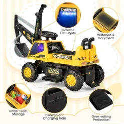 Costway Kids Ride On Excavator Digger Electric Construction Vehicles With Lights & Music -Kiddie Kingdom Store GUEST d83b2004 1f34 4932 a5e7 96b2371e2d51
