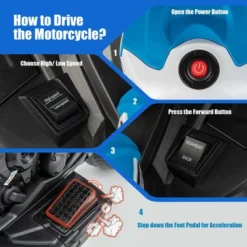 Costway 12V Kids Ride On Motorcycle Licensed BMW 3 Wheels Electric Toy W/ Light & Music -Kiddie Kingdom Store GUEST d8ac196f 667c 4e50 99d0 b7442cb6ad50