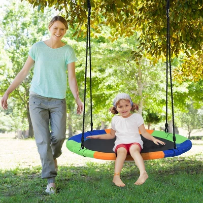Costway 40'' Flying Saucer Tree Swing Indoor Outdoor Play Set Kids Gift 4 Costway 40'' Flying Saucer Tree Swing Indoor Outdoor Play Set Kids Gift - Image 2