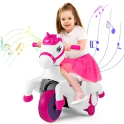 Costway 12V Kids Ride On Unicorn Toy W/ Training Wheels Music One-button Start Horse Toy 25 Costway 12V Kids Ride On Unicorn Toy W/ Training Wheels Music One-button Start Horse Toy -Kiddie Kingdom Store GUEST d98e75e0 77e9 43f5 a021 7a7bef131957
