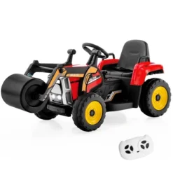 Costway Kids Ride On Roller 12V Electric Tractor Remote W/ Music & LED Light YellowBluePinkRed -Kiddie Kingdom Store GUEST d9d819a4 6e94 4f67 86cc da7cddddd89f