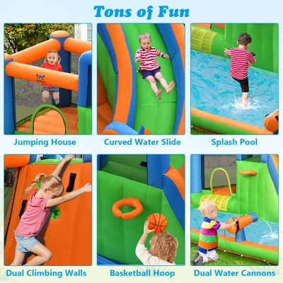 Costway Inflatable Water Slide Giant Bounce Castle W/Dual Climbing Walls Blower Excluded 5 Costway Inflatable Water Slide Giant Bounce Castle W/Dual Climbing Walls Blower Excluded - Image 3