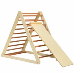 Costway Foldable Wooden Climbing Triangle Indoor Home Climber W/ Ladder For Toddler Baby -Kiddie Kingdom Store GUEST db17885e faa5 4194 9e60 48d152055041