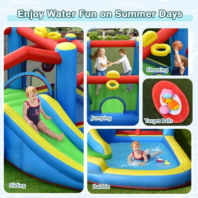 Costway Inflatable Kids Water Slide Outdoor Indoor Slide Bounce Castle (without Blower) 6 Costway Inflatable Kids Water Slide Outdoor Indoor Slide Bounce Castle (without Blower) - Image 4