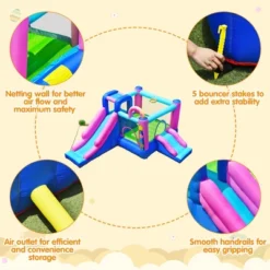 Bountech Inflatable Bounce Castle Dual Slides Jumping Bouncer W/ Climbing Wall -Kiddie Kingdom Store GUEST dc3be2cf 7d64 40cb bf80 2734faaeb41c