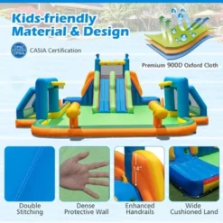 Costway Inflatable Water Slide With 2 Long Slides Pool Climbing Walls Blower Excluded/with 950 W Blower -Kiddie Kingdom Store GUEST dcb5c525 a6eb 4e51 9aab d082e0c5eb97