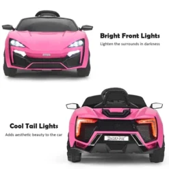 Costway 12V Kids Ride On Car 2.4G RC Electric Vehicle W/ Lights MP3 Openable Doors WhiteBlack RedPink -Kiddie Kingdom Store GUEST dd8cade7 6586 4c91 b372 453136660d5b