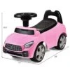 Costway Foot-to-Floor Kids Ride-On Push Car W/ Horn And Music WhitePink -Kiddie Kingdom Store GUEST dd99098e 298b 45a8 8e3f 2f52938e9e83