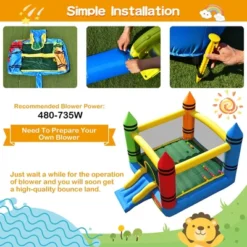 Costway Inflatable Bounce House Kids Jumping Castle W/ Slide&Ocean Balls Blower Excluded 16 Costway Inflatable Bounce House Kids Jumping Castle W/ Slide&Ocean Balls Blower Excluded -Kiddie Kingdom Store GUEST ddb60faa 573f 4053 830c 8b668dcb17a6