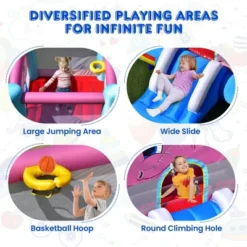 Costway Inflatable Bounce House 3-in-1 Elephant Theme Inflatable Castle W/ 735W Blower -Kiddie Kingdom Store GUEST de85a256 e1be 4da4 ac28 1a28e79eb3a2