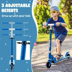 Costway Folding Adjustable Height Kids Toy Kick Scooter Rear Brake 2 Flashing Wheels 16 Costway Folding Adjustable Height Kids Toy Kick Scooter Rear Brake 2 Flashing Wheels -Kiddie Kingdom Store GUEST de94e4c4 7414 4109 8c58 844eeec8c45b